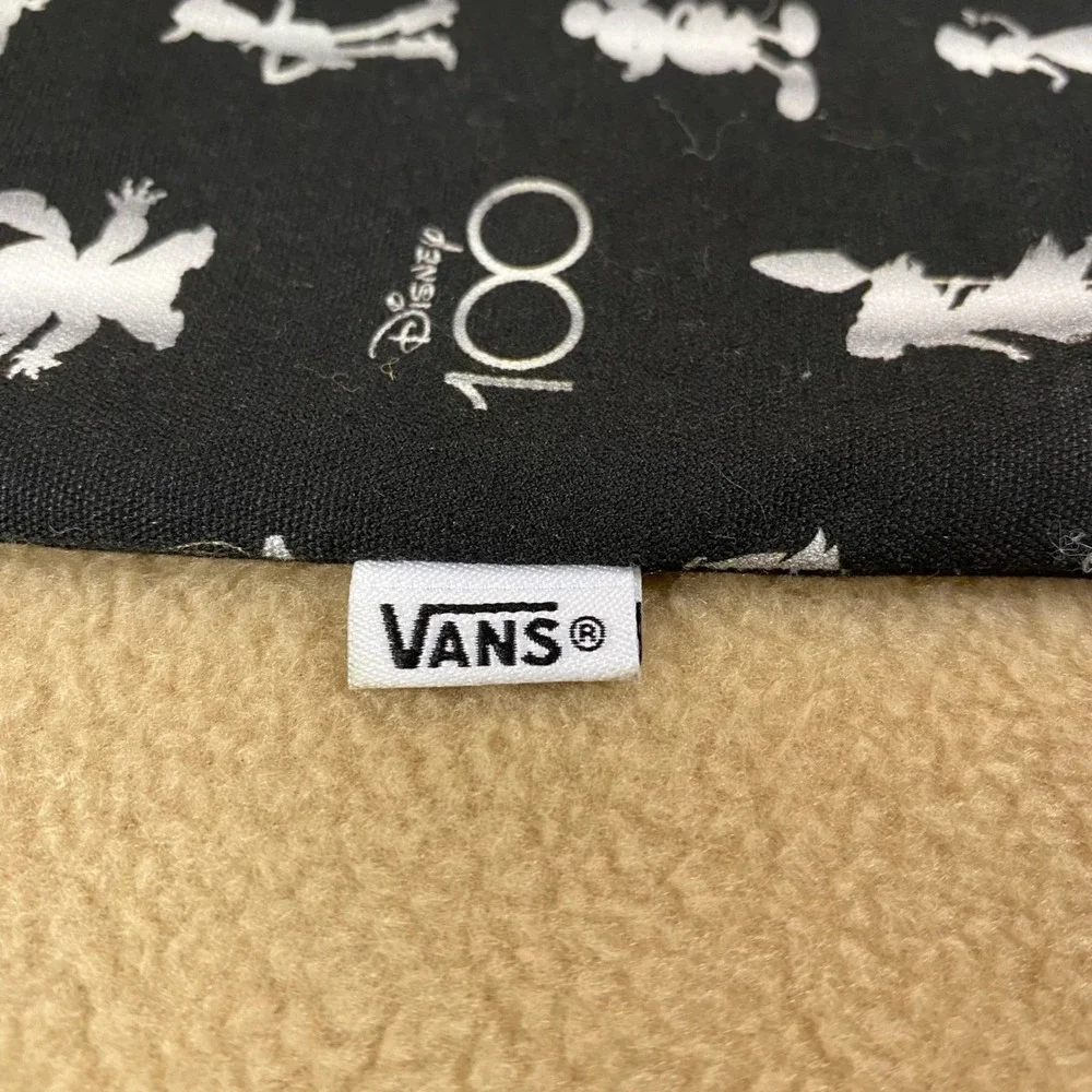 Vans Disney 100th Anniversary Drawstring Kids Shoe Bag Black‎ White EUC